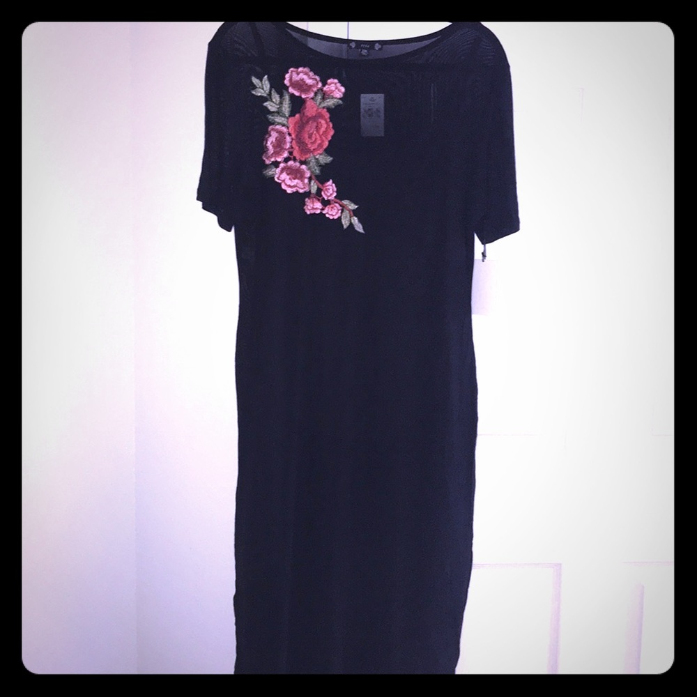 Sexy See through dress with black slip included